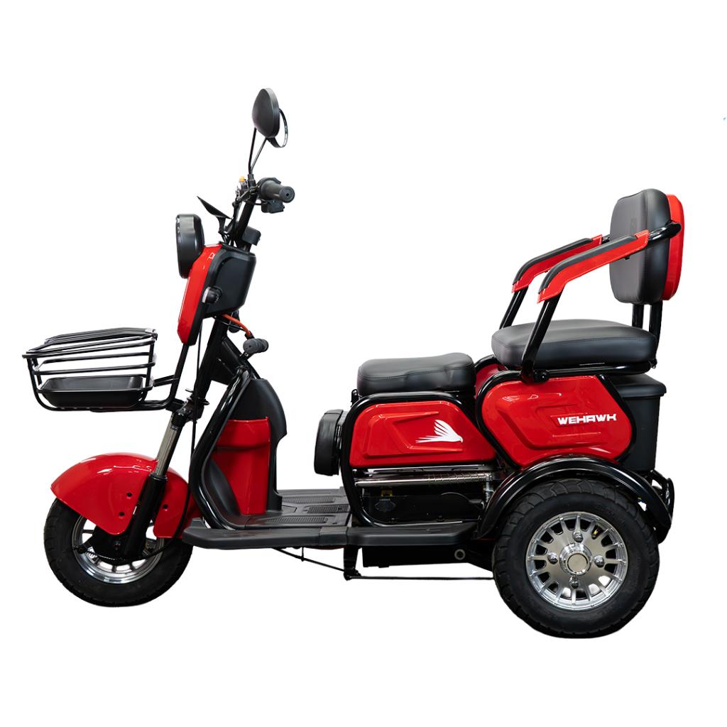 Triciclo Elétrico 3 Lugares Wx-t03 Bateria De Lítio 800W 48V 20ah