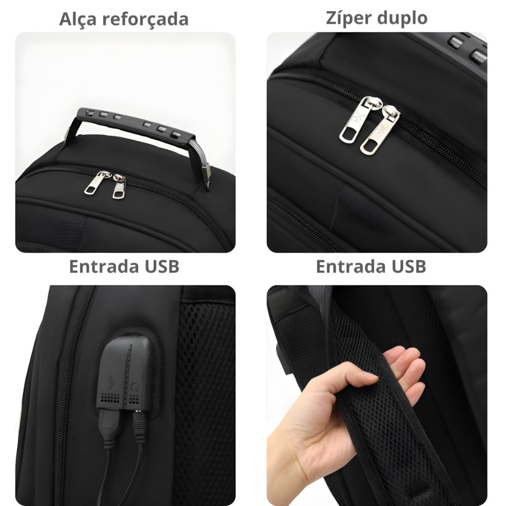 Mochila Grande Reforçada Notebook Empresarial Resistente Bem Espaçosa Faculdade Trabalho Viagem