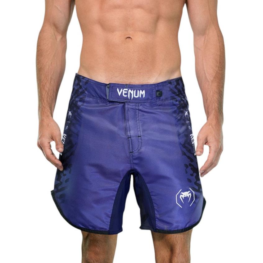Short Venum Fight Lazer Brazilian Flag Azul Muay Thai Mma Artes Marciais