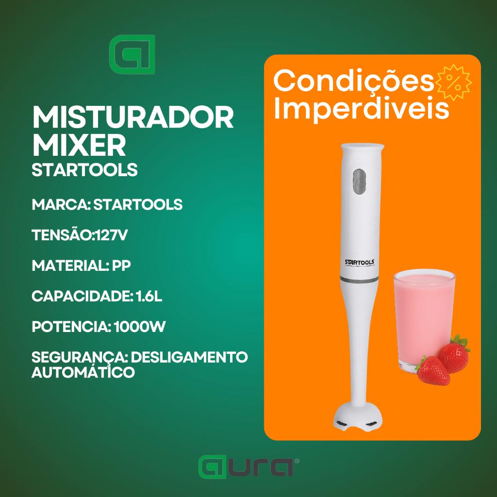 Batedor Misturador Mixer Profissional Elétrico Para Bebidas Leite Café 127v