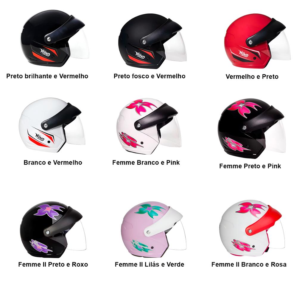 Capacete Taurus Aberto Wind Visor Com Viseira Todas As Cores
