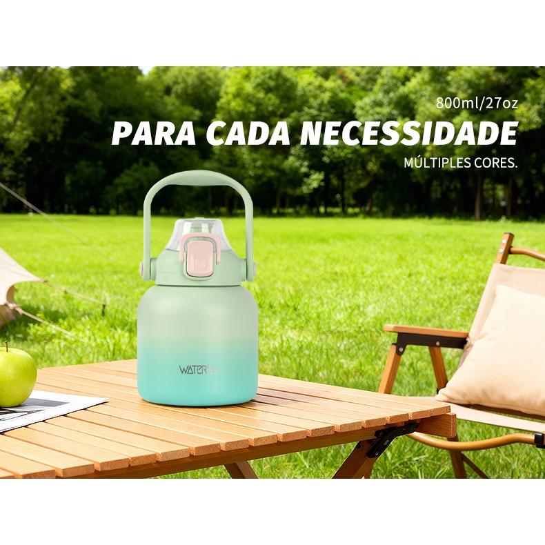 Watersy Garrafa Térmica 800ml Garrafa Espacial Quente Frio Com Isolamento Térmico De Grande