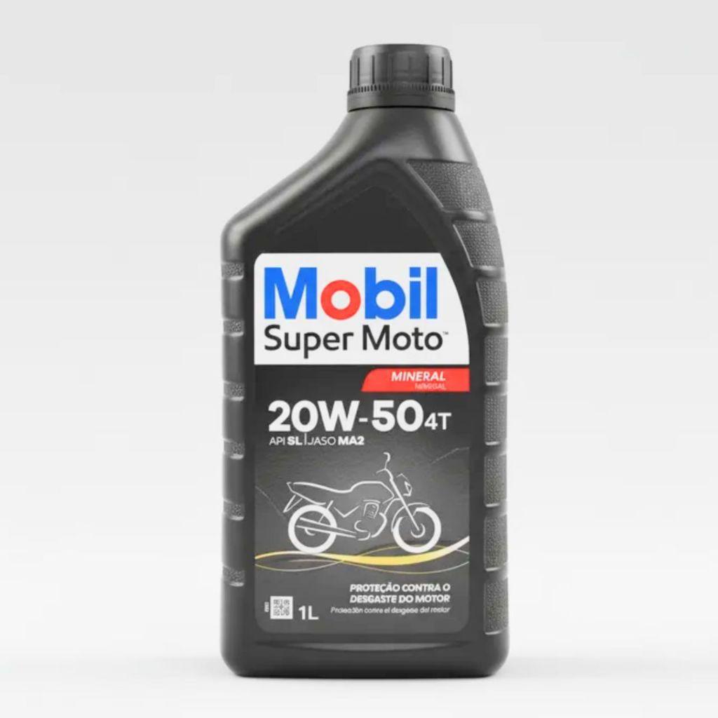 Óleo Mobil 20w50 Mineral Super Moto 4 Tempos 1 Litro