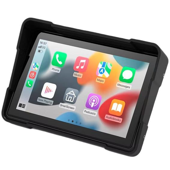 Central Multimídia H-tech 5pol Hm-501 MP5 Moto Bt/carplay IP67
