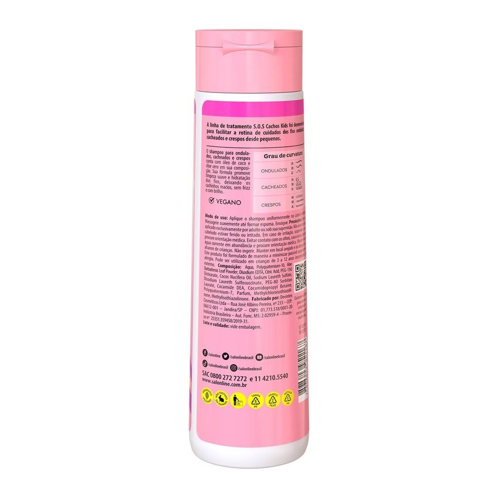 Kit Shampoo E Condicionador Sos Cachos Kids Hidratação Salon Line