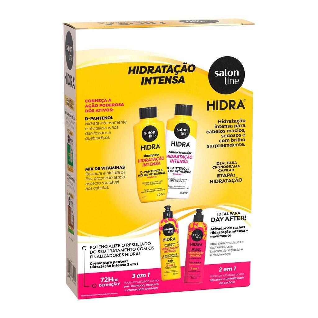Kit Com 2 Shampoos E 2 Condicionadores Hidra + Máscara Sos Hidratação Bio-reconstrução Salon Line