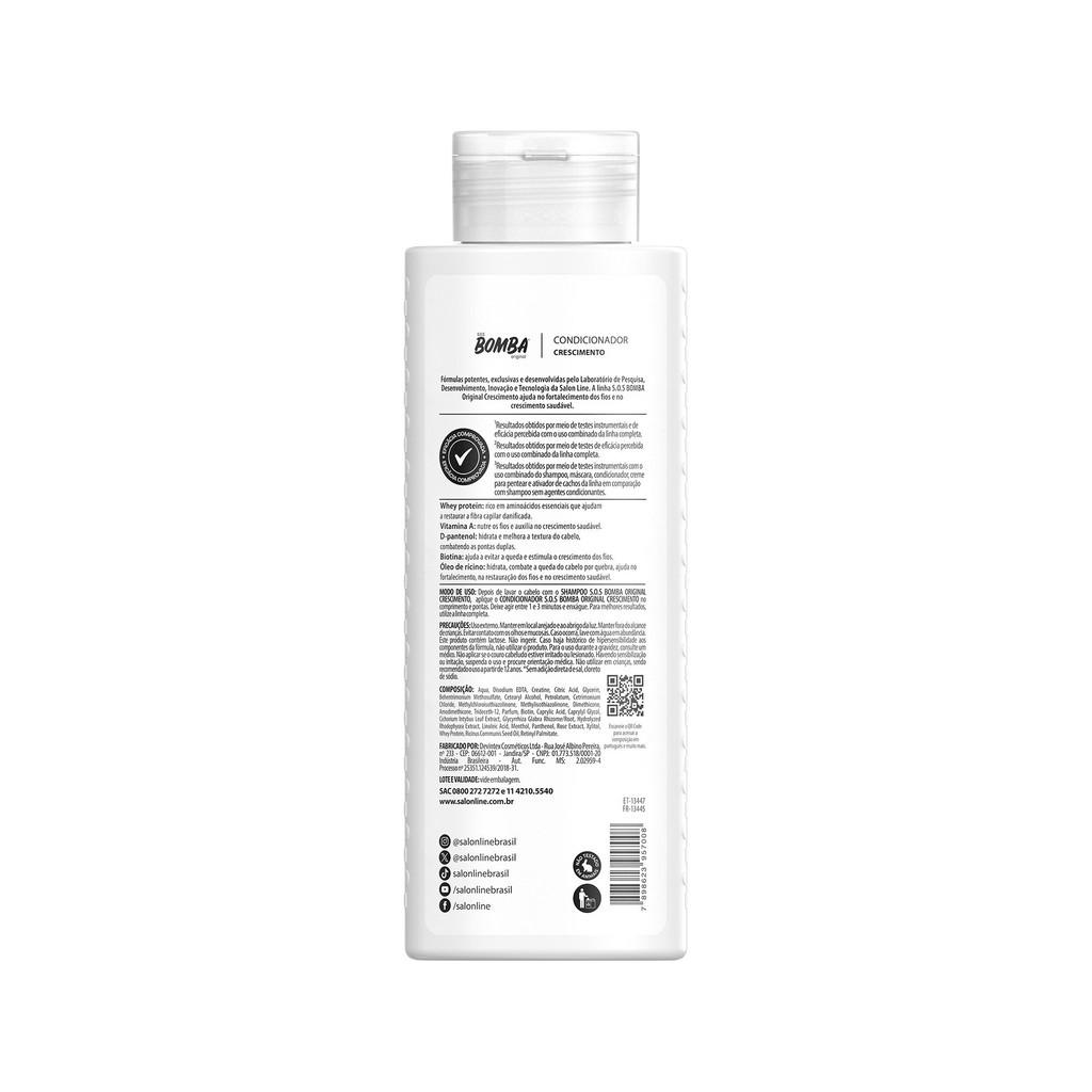 Kit Sos Bomba Original 200ml + Tônico Crescimento Acelerado Salon Line