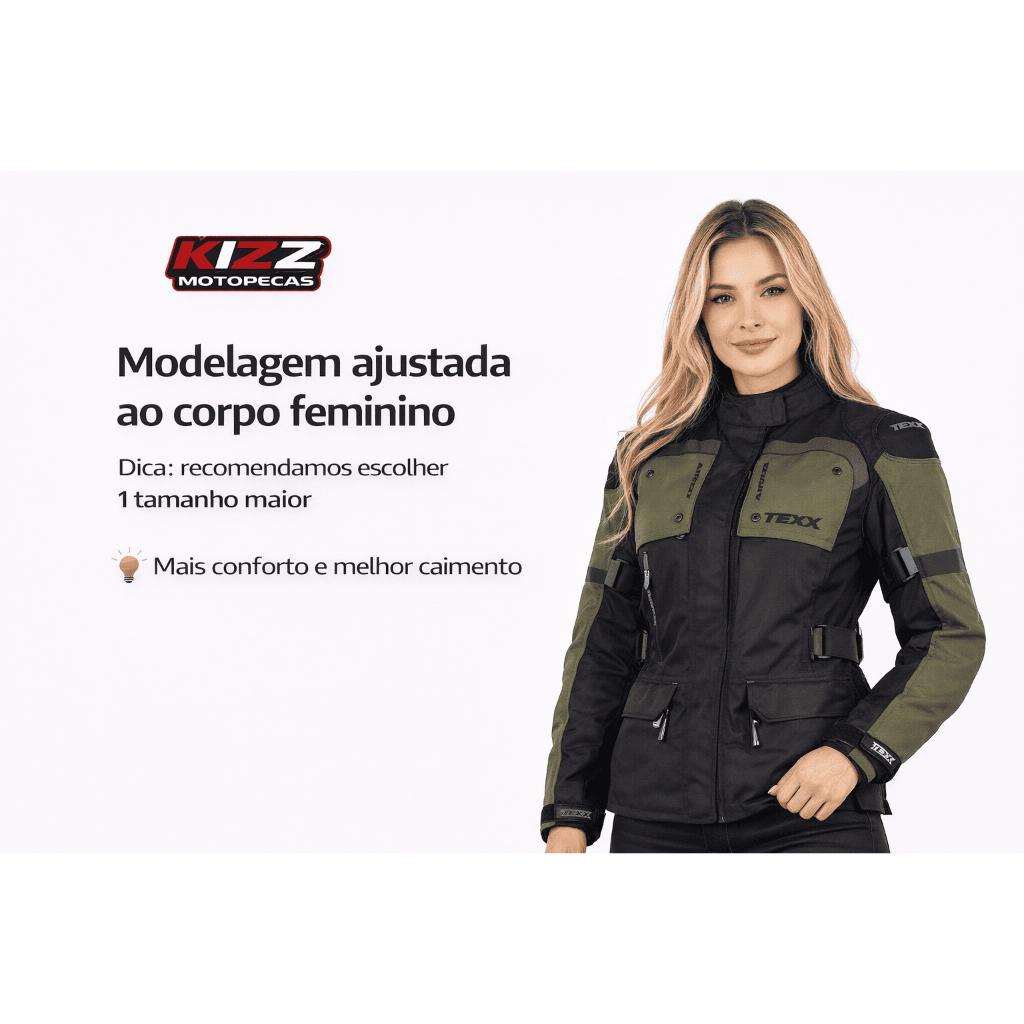 Jaqueta Texx Armor Estilo E Conforto Motociclista Feminino