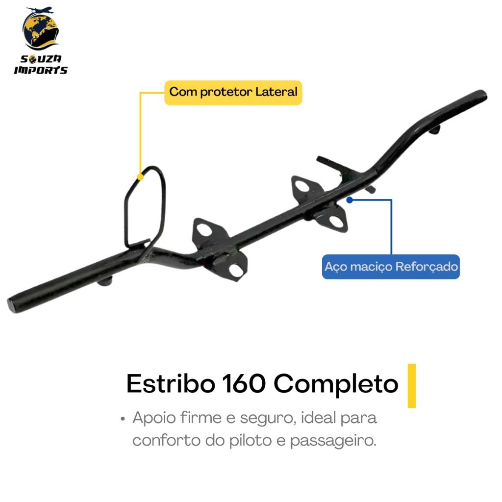 Kit Guidão 160 Cargo Peso Pesinho De Guidão Estribo Da 160 Fan Titan Borrachas Da Pedaleira Manopla
