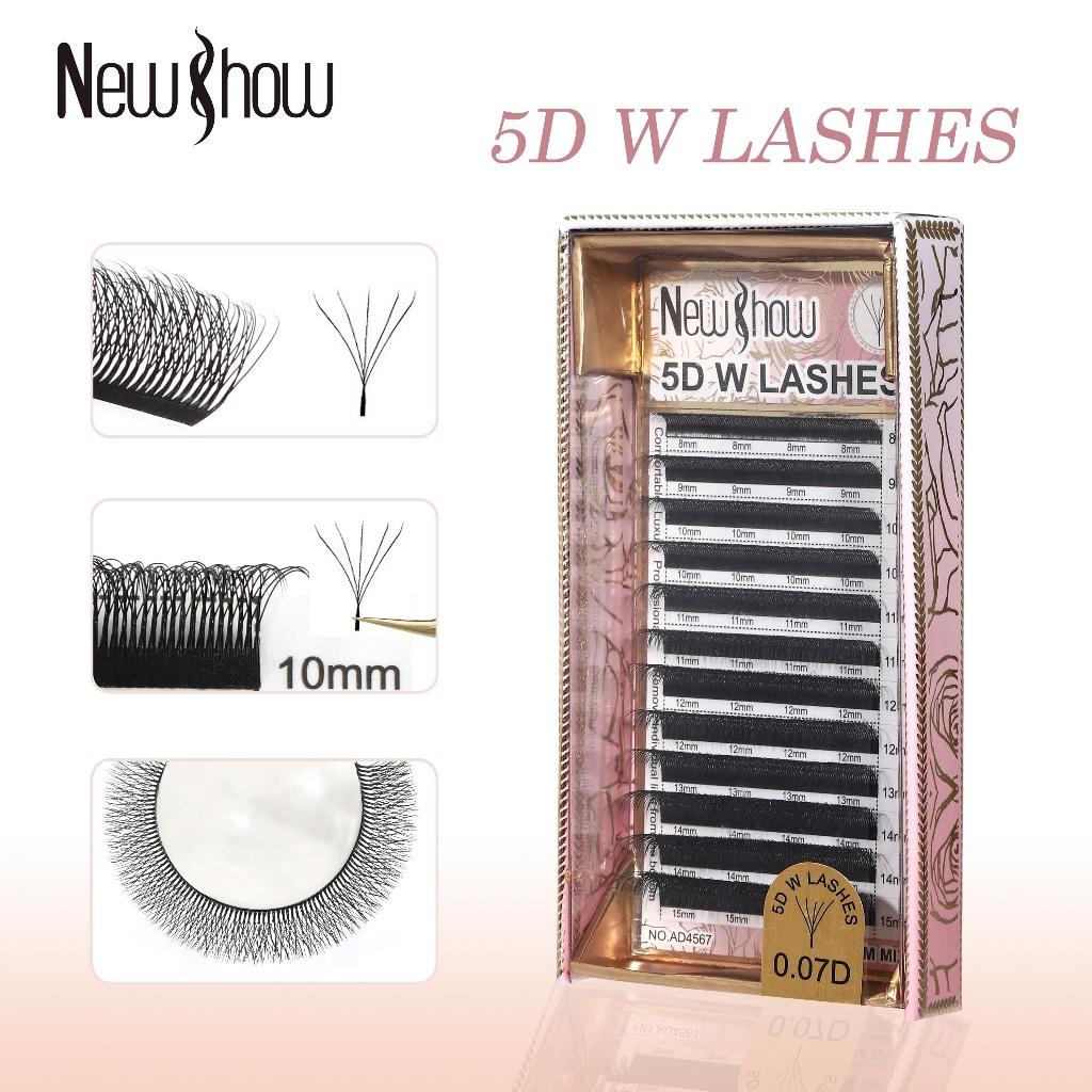 New Show Cílios 5D W Lashes/d/dd/c Extensão Postiços Alongamento Novidade Volume Maquiagem Híbrida 12 Fileiras/bandeja