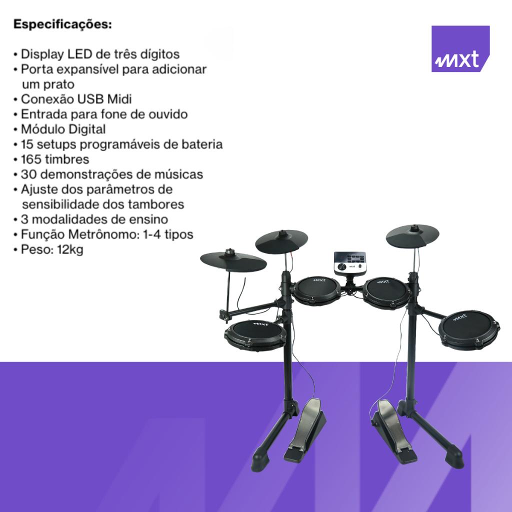 Bateria Eletrônica 7 Pads - Mod Md200c