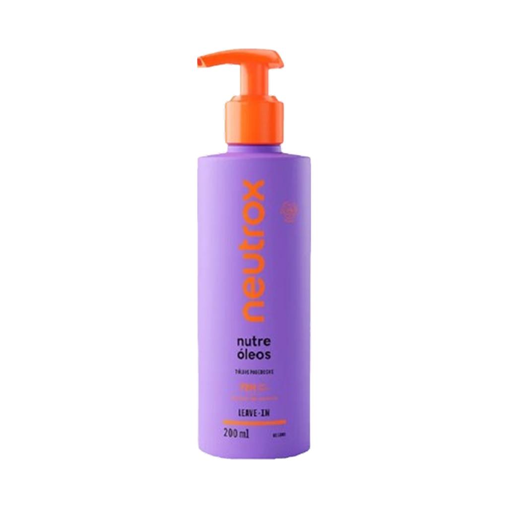Kit Leave-in 200ml + Óleo Finalizador 45ml Neutrox Nutre Óleos