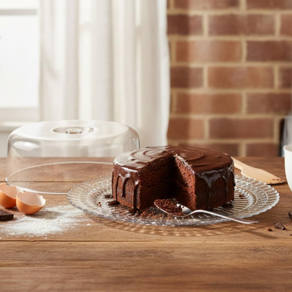 Boleira Vidro Tampa Acrílica Bari Gourmet Doces Bolos Sobremesas Cozinha Casa Ruvolo