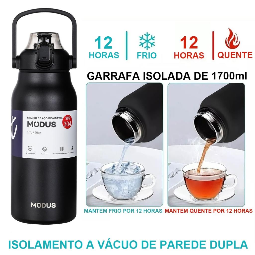 Modus Garrafa Térmica Isolada A Vácuo De Inox 1700ml Grande Capacidade