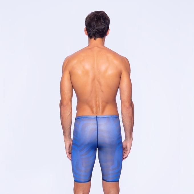 Jammer High Speed Slim Para Atletas Natação Maré Speedo - Azul Noturno
