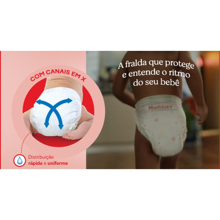 Fralda Descartável Huggies Máxima Proteção Tamanho P - 6 Pacotes Com 48 Fraldas - Total 288 Tiras