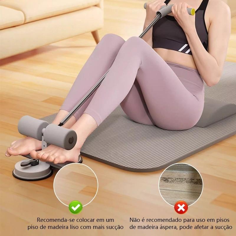Aparelho Abdominal Com Ventosa Forte 3 Ajustes Para Casa E Academia Com Proteção Para Barriga E Joelhos - V2