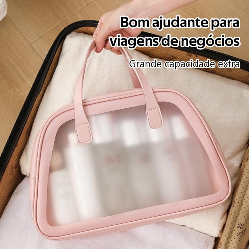 Necessaire Feminino Cosmético De Couro Pu De Grande Capacidade Em Alto Qualidade - T12