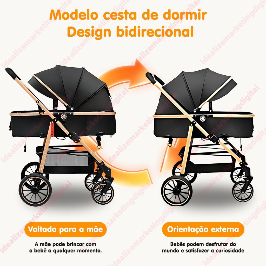 Carrinho De Bebê Passeio Alça Reversível System Até 15 Kg
