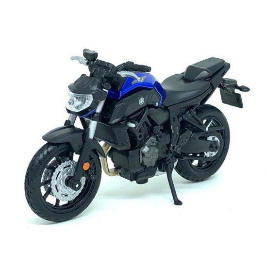Miniatura Moto Yamaha Mt 07 Mt-07 - 1 18 - Maisto Cor Azul/preta Coleção Presente Bburago