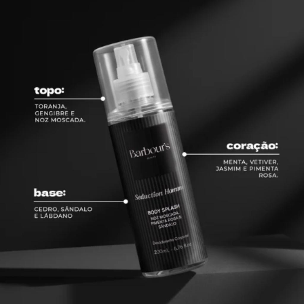 Body Splash Masculino Seduction Homme Barbour S 200ml