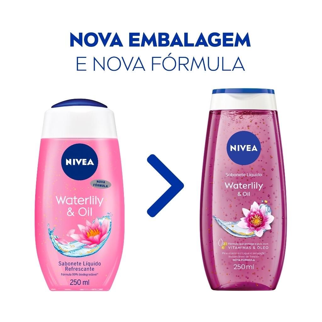 Kit Nivea Sabonete Líquido Waterlily Oil 250ml - 2 Unidades