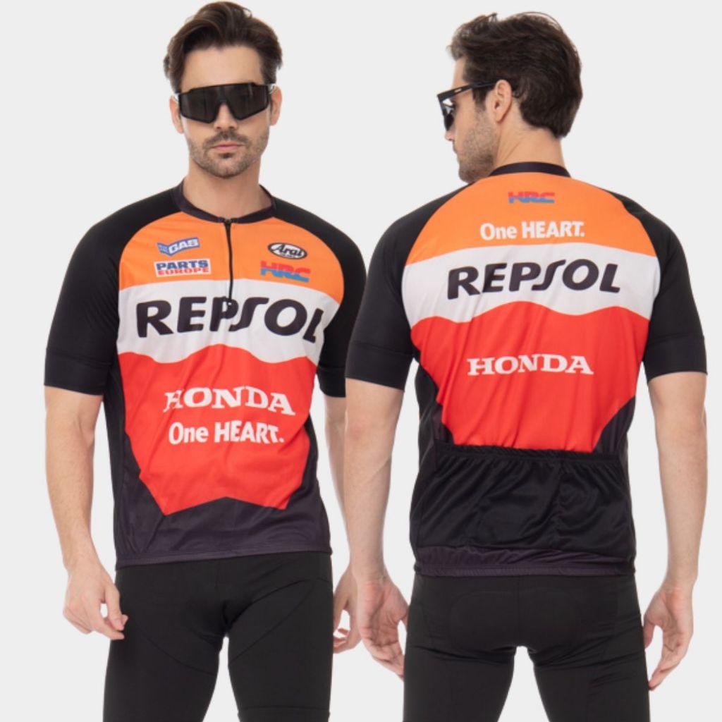 Camisa Ciclismo Masculino Camiseta Para Bicicleta Com Bolsos Proteção Uv Manga Curta