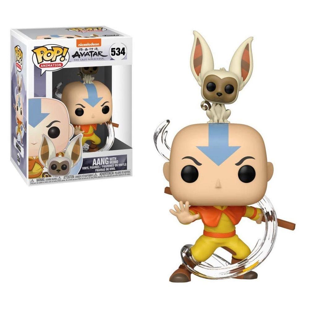 Funko Pop Avatar Aang Momo 534 Novo Original