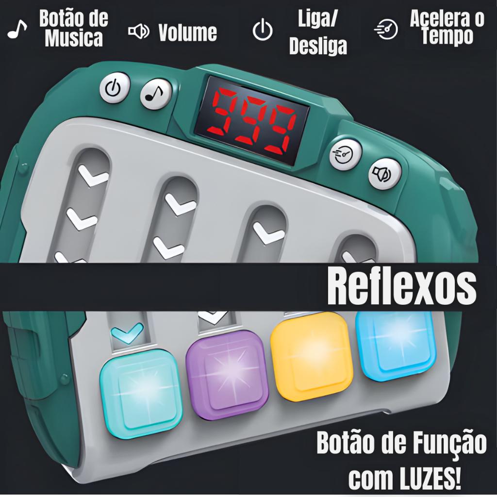 Jogo Interativo Ritmo Musical Mini Game Portátil Com Luzes LED Rhytm