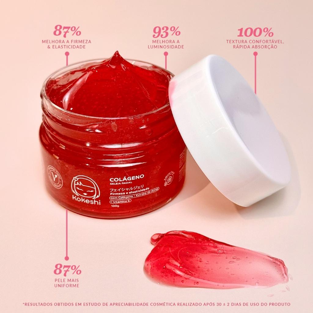 Kit Skin Care Geleia De Colágeno E Olhos De Gueixa Kokeshi