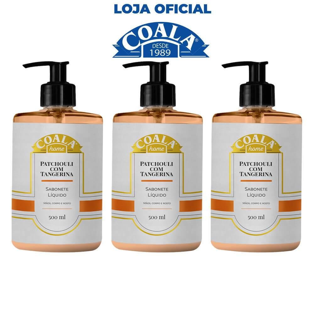Kit 3 Unidades Sabonete Líquido Coala Home - Patchouli Com Tangerina - 500ml