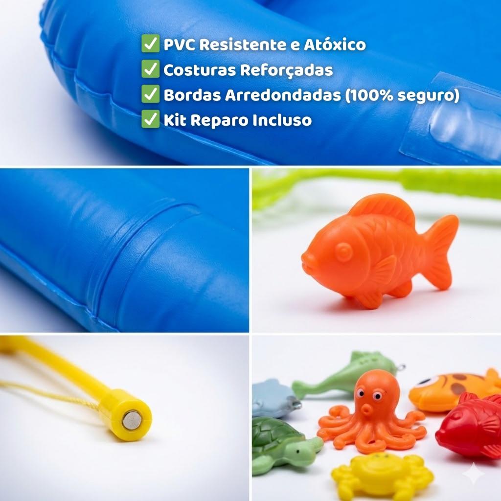 Brinquedo De Pesca Infantil Piscina Inflável Jogo Água Verão Banho Pescaria