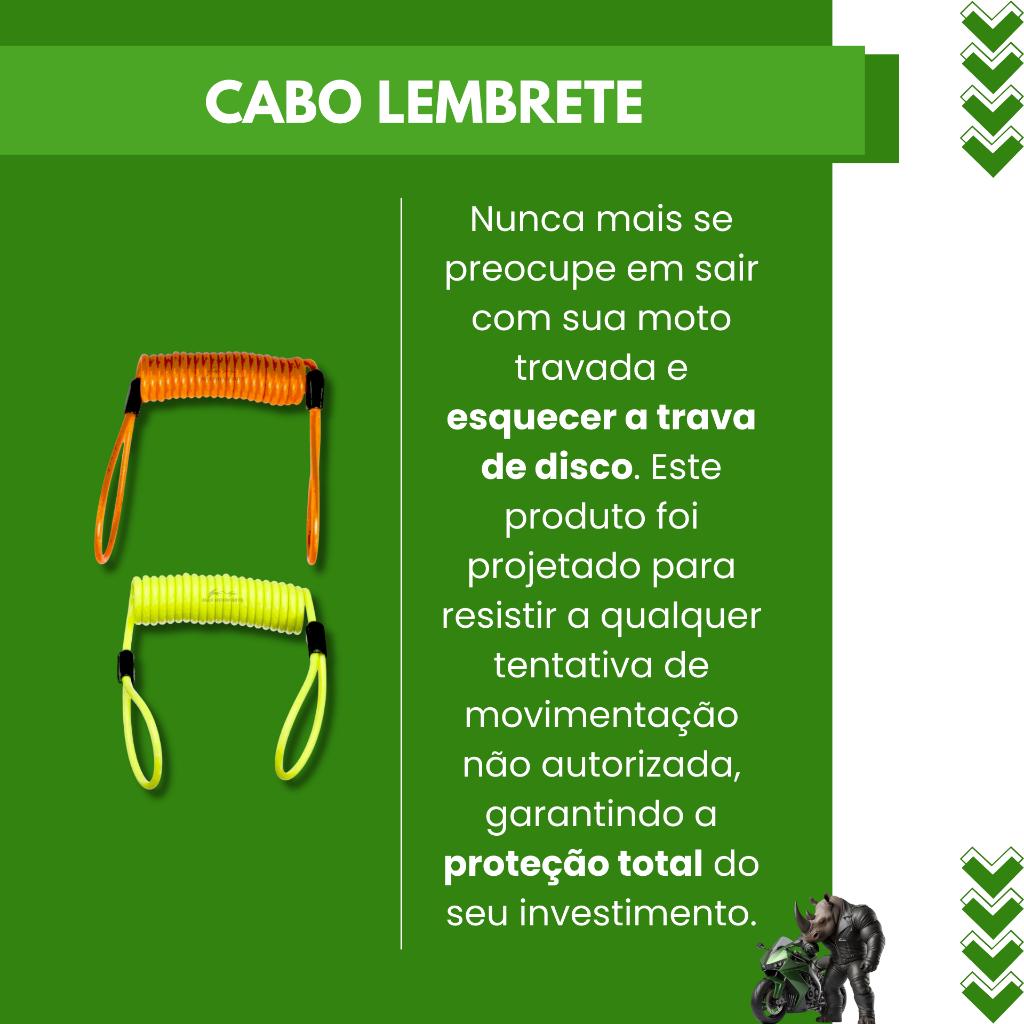 Trava De Disco Para Moto Com Lembrete - Trava De Segurança Para Moto