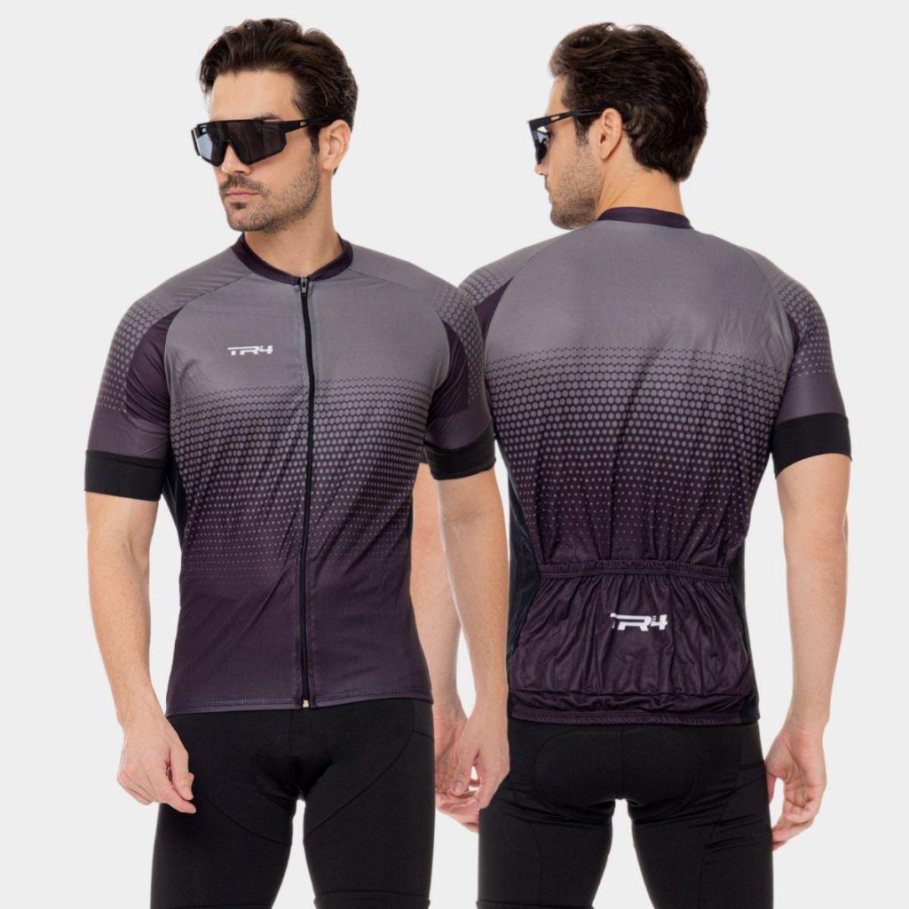 Camisa Ciclismo Masculina TR4 Premium Black Ciclista Pedal Mtb