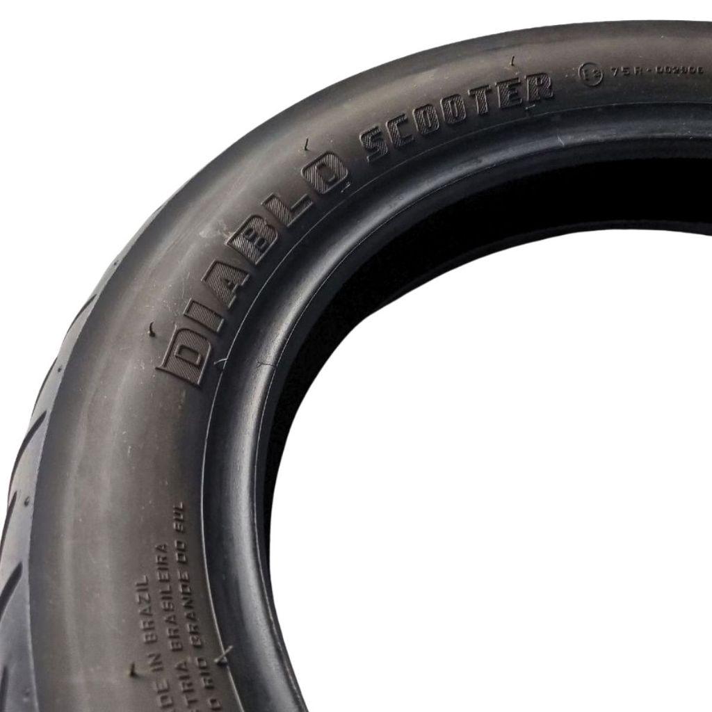 Pneu Moto Traseiro 100/90-14 57P Pirelli Diablo Scooter Uso Sem Camara Original Pcx 150 Cruisym 150