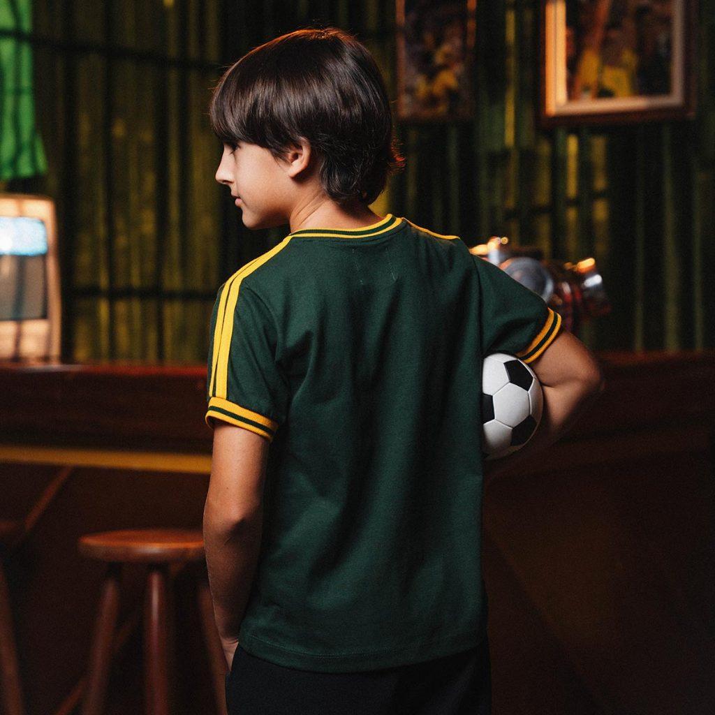 Camisa Brasil 70 Retrô Infantil Juvenil Unissex Oficial