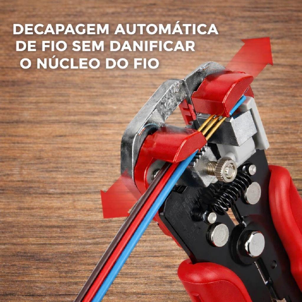 Kit De Ferramentas Crimpagem Alicate Eletricista 5 Em 1 Com Batente Para Decapagem De Fio Precisa