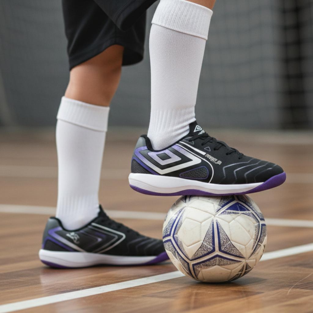 Chuteira Umbro PRO 5 Jr Infantil Br Futsal Billy Br Indoor Conforto Leve Quadra Original Resistente