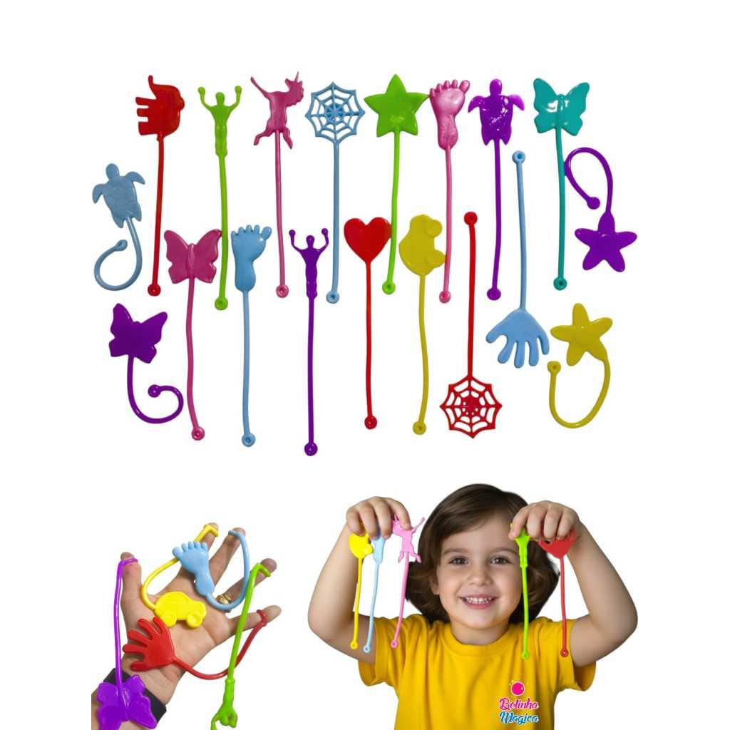 20 Unid Geleca Gruda + 20 Geleca Slime + 20 Bicho Que Cresce Na Agua P/Kit Festa Oferta