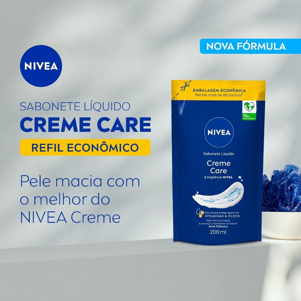 Kit Nivea Sabonete Líquido Refil Creme Care 200ml - 2 Unidades