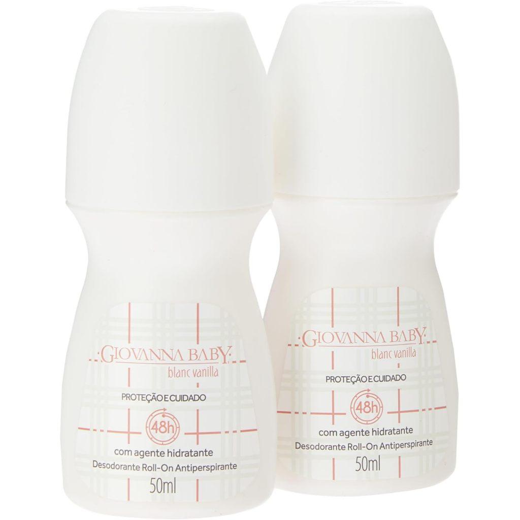Kit Giovanna Baby Desodorante Roll On Blanc Vanilla Fem C/2 50ml