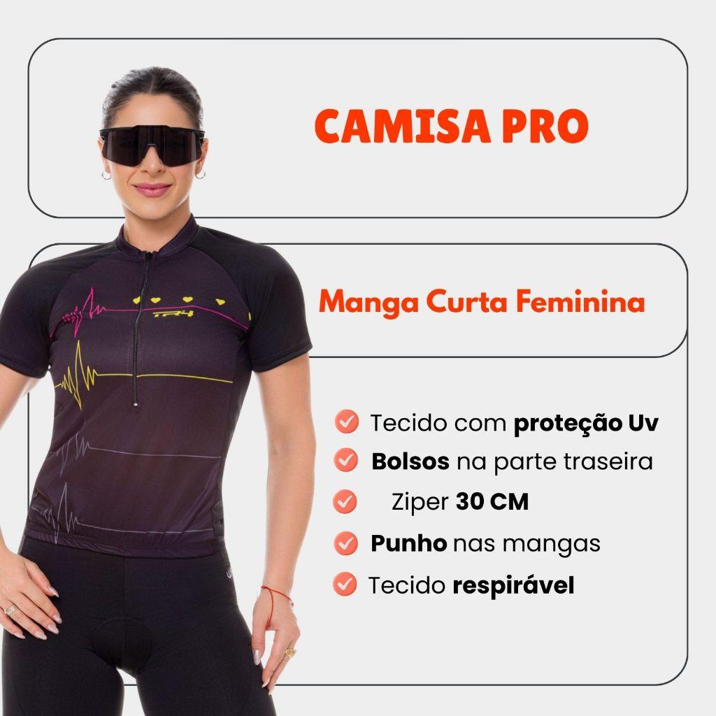 Camisa De Ciclismo Feminina Batimentos PRO Manga Curta Way
