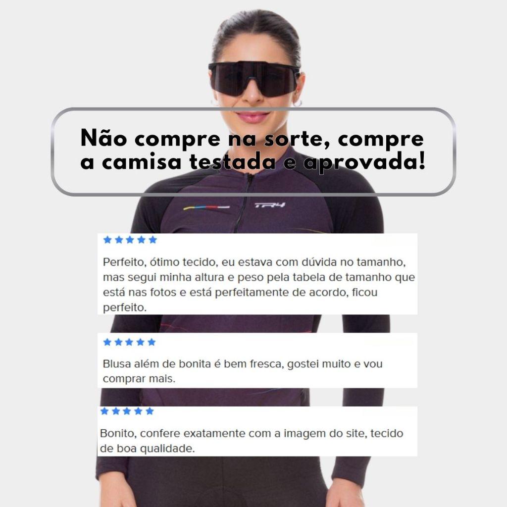 Camisa Ciclismo Feminina Manga Longa Proteção Uv Inverno Frio Roupa Bike Pedal Mtb