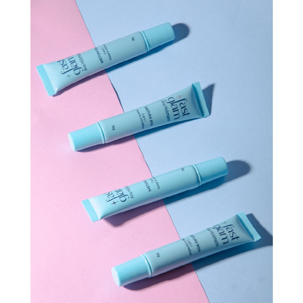 Base 2 Em 1 Fast Glam Mistura Boa Alta Cobertura Matte Ana Hickmann
