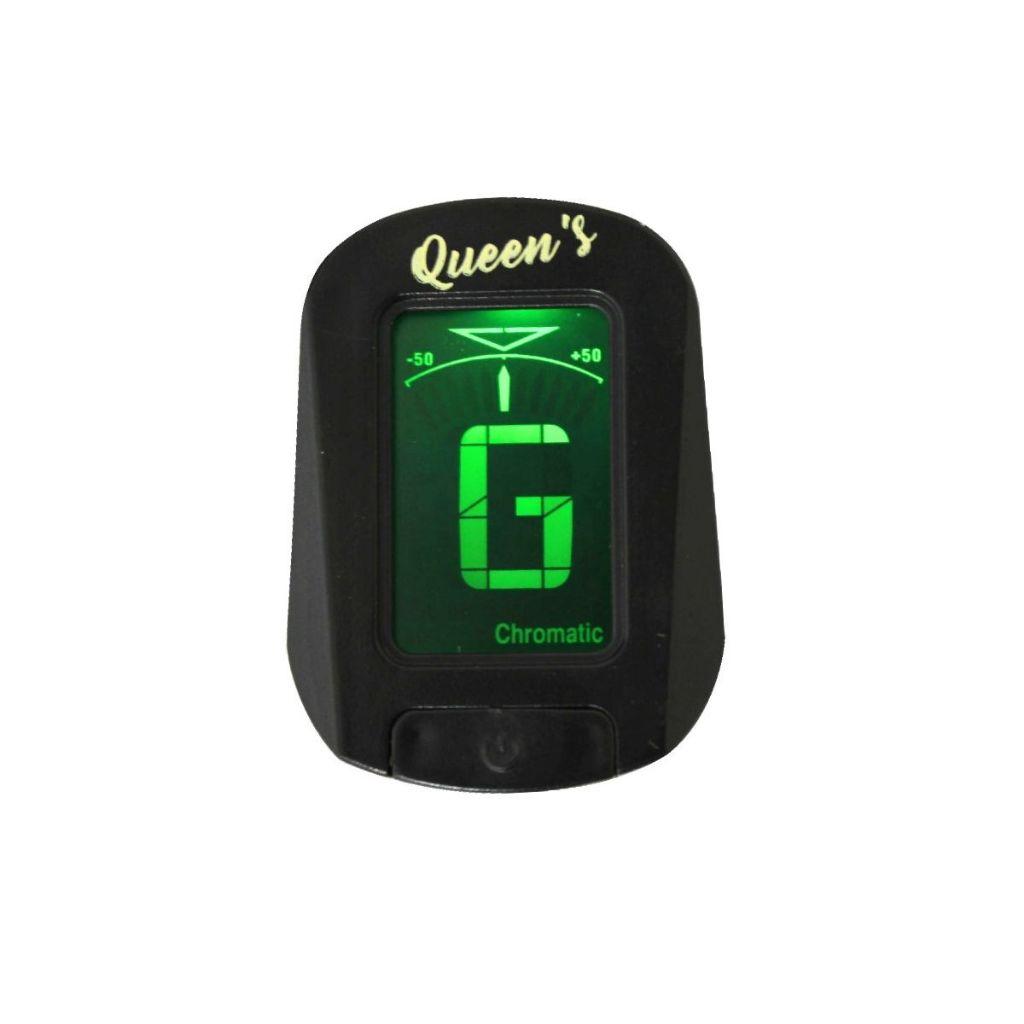 Afinador Digital Cromático Clip Violão Ukulele Preto Queen S