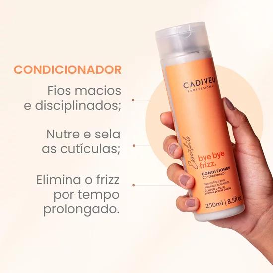 Cadiveu Kit Bye Frizz Shampoo E Condicionador 250ml + Máscara 200ml