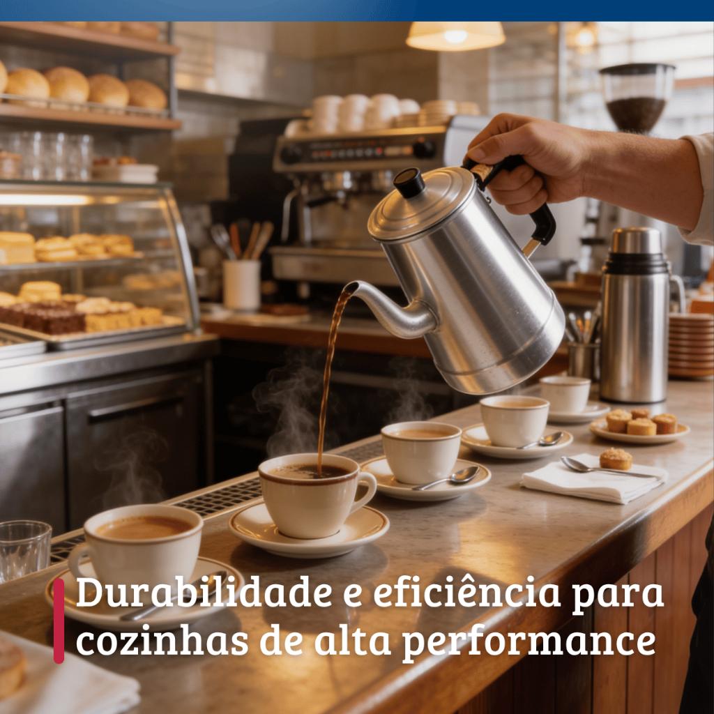 Bule Aluminio Polido Profissional 7cm 3L Nacional