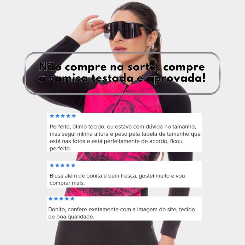 Camisa Ciclismo Feminina Bike Roda Manga Longa Blusa Inverno Frio Azul Rosa Amarelo Bike Pedal Mtb