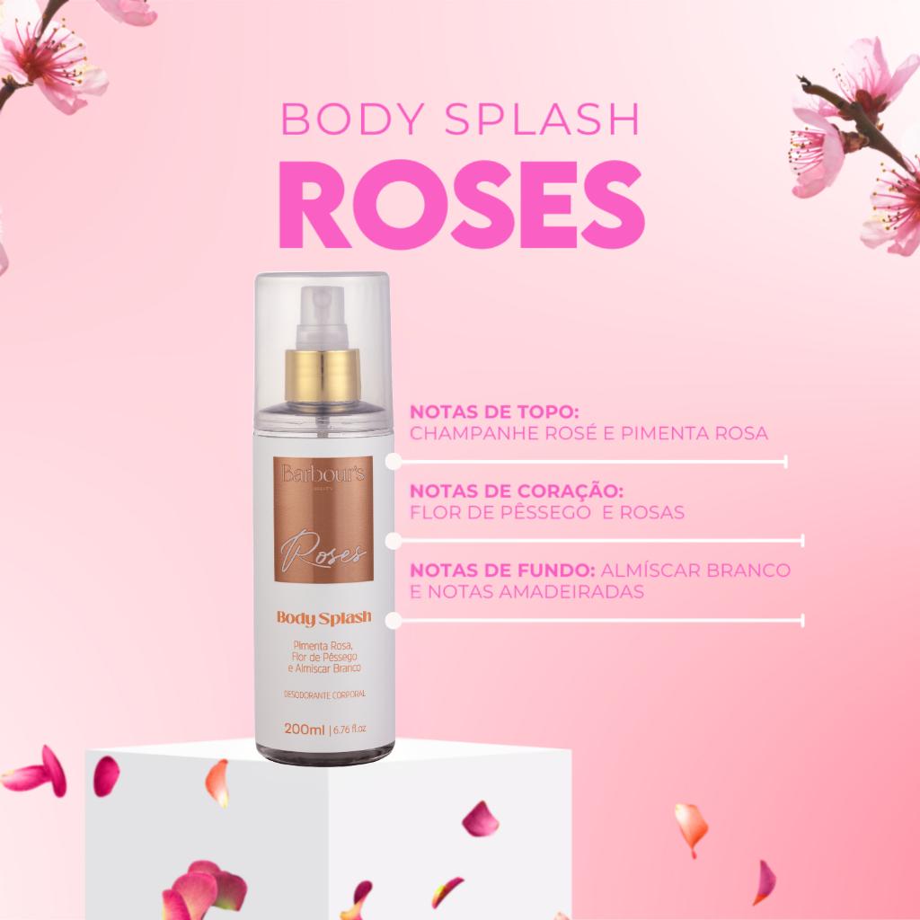 Kit 6 Body Splash Delight Very Sexy Roses Bold Homme Ocean Homme Sedeuction Homme