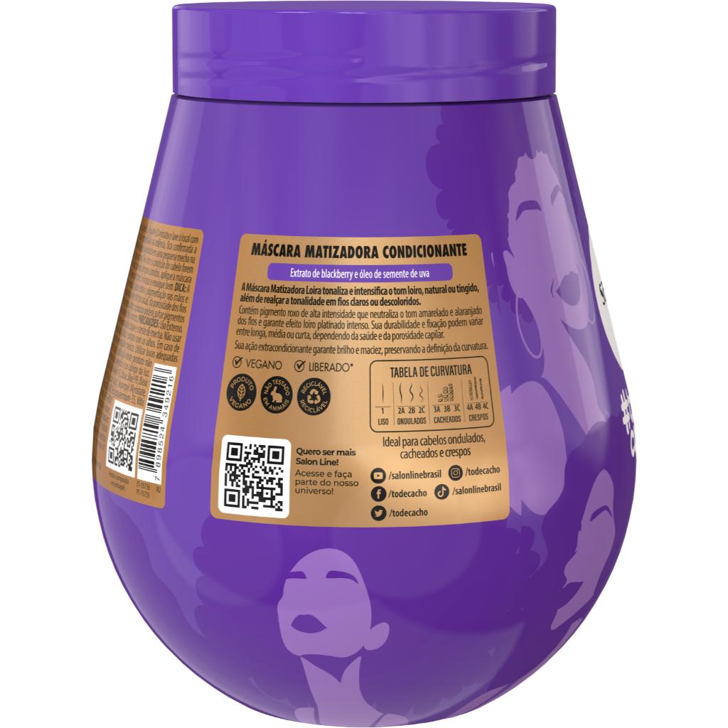Máscara De Hidratação Matizadora #todecacho Loiros Liberado Salon Line 500g